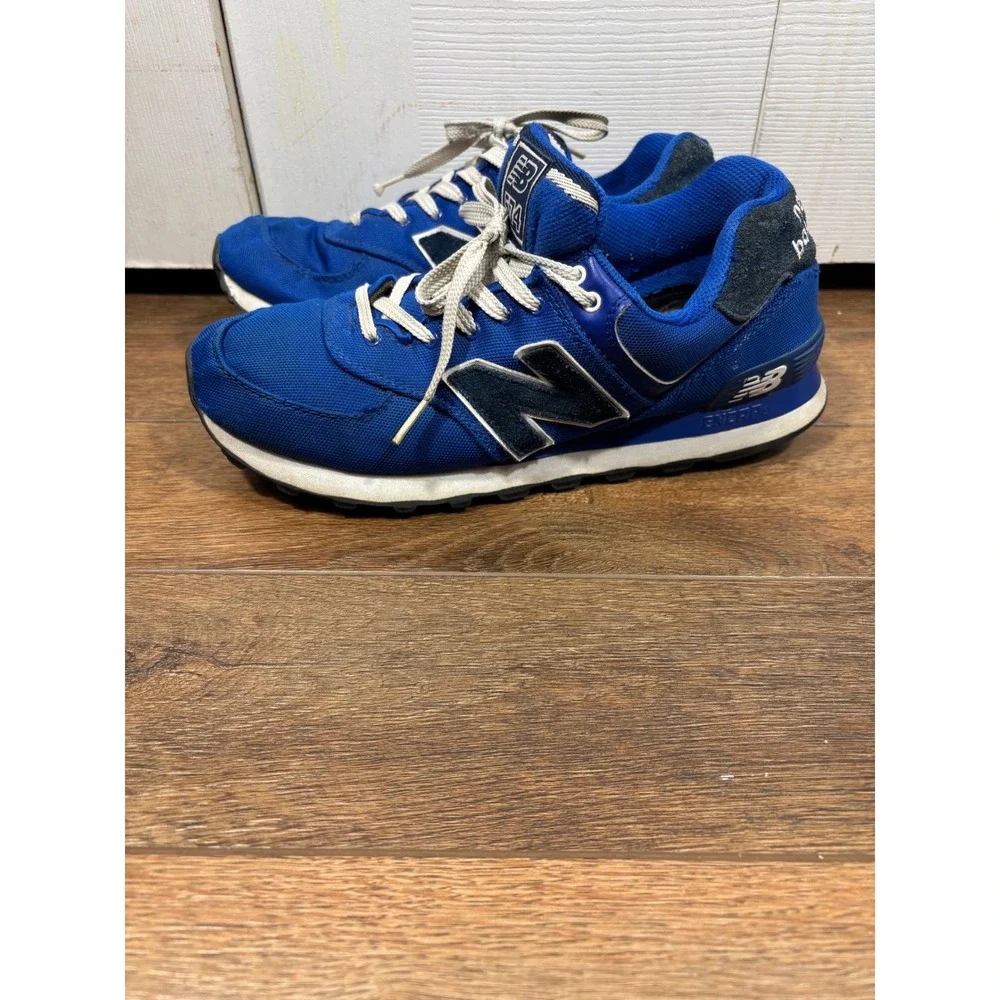 New Balance 574 Athletic Shoes Blue White Men's‎ Size 9.5 Sneakers